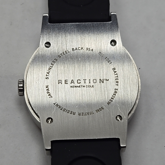 Vintage Mens Kenneth Reaction Silver Tone Quartz Date Watch New Battery RK1001 - Picture 10 of 10